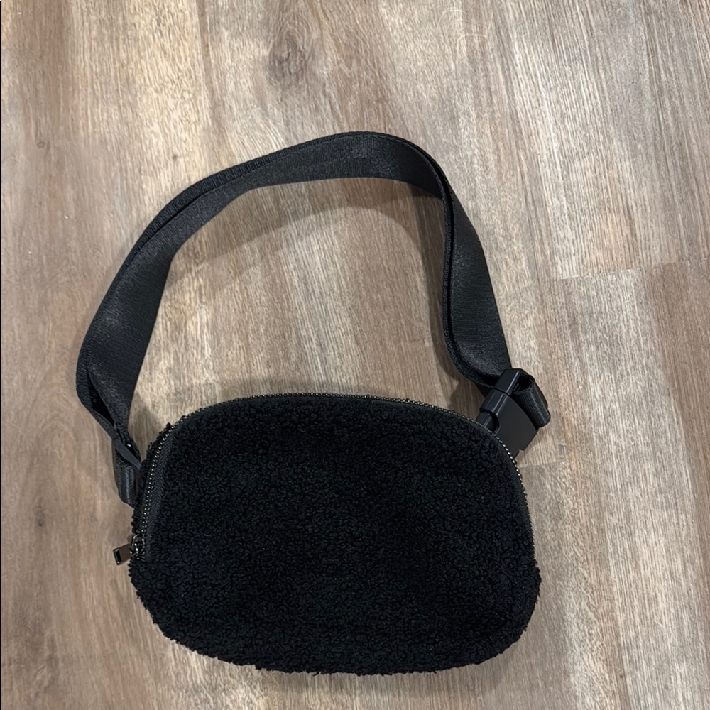 Black Fuzzy Crossbody Bag